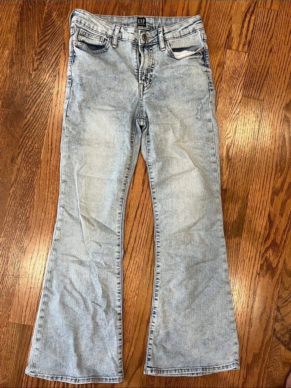 GAP kids Light Wash 70s Flared Jeans - Light Blue